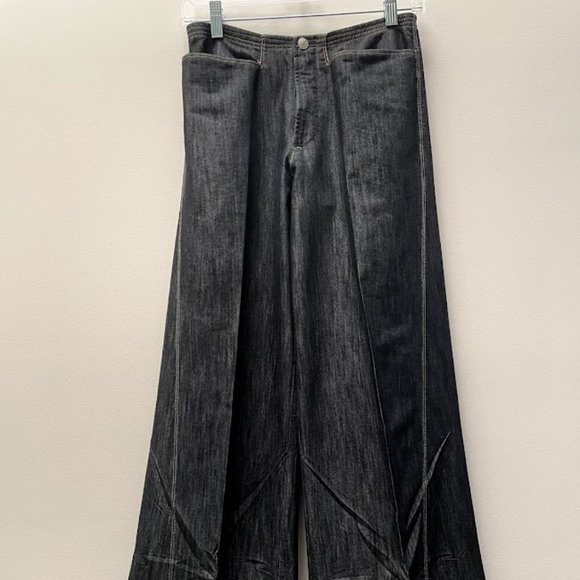 Le Jean de Marithe + Francois Girbaud Dark Wash Flare Denim - Picture 2 of 6